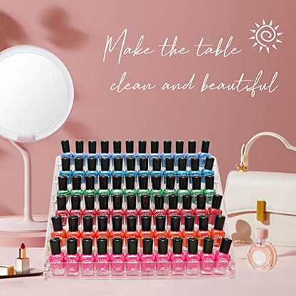 Acrylic Nail Polish Organizer Rack, 6 Tier Holder Stand, Paint Rack Gel Nail Polish Shelf Display, Sunglass Organizer, Essential Oils Storage Shelf, Holds Up to 72 Bottles - size: 6 Tiers