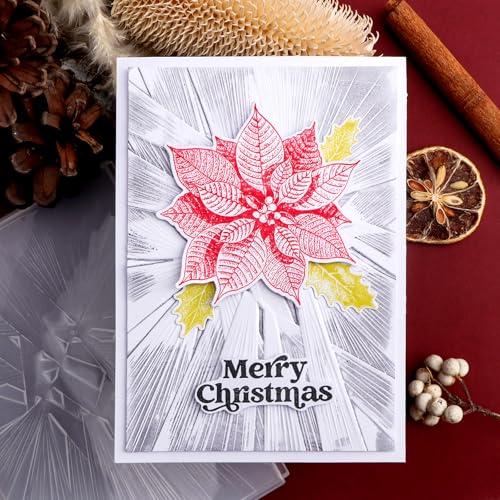 Briartw 3D Embossing Folder for Card Making Adding Textured Detail to Paper Crafting 6.3x4.5inch Clear Texture Plate Perfect for Heavyweight Cardstock (≥250gsm/92lb),Brilliant Light Texture Template - color: Brilliant Light