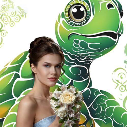 Cartoon Turtle Pattern Backdrop Background for Photography 5x7ft Photobooth Professional Photo Backdrop Curtains Video Photography Studio Photo Backgrounds Banner Booth Background Screen Parties - color: Cartoon Turtle Pattern