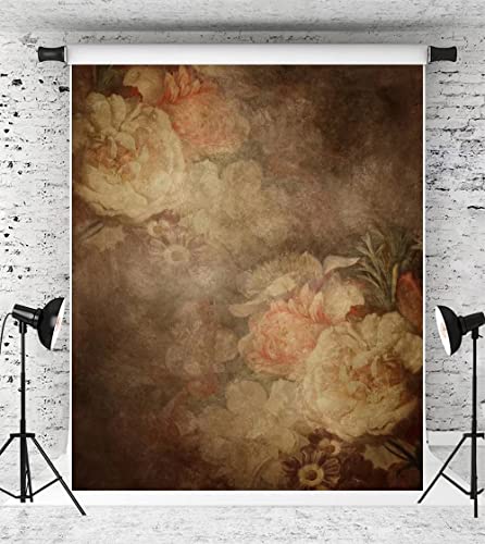 Kate 5x7ft Fine Art Floral Backdrop for Photography Painting Flowers Texture Headshot Portrait Background for Photographers Studio Props - size: 5x7ft
