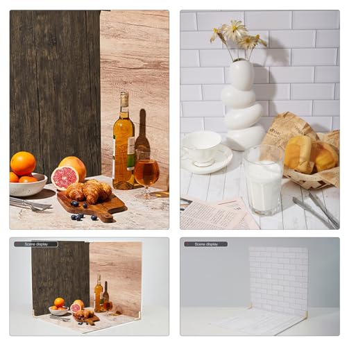 5 PCS 24X24 Inch Boards Photo Backdrop for Flat Lay, Food Photography Background, BEIYANG - color: 5 PCS Mixed Patterns 24x24
