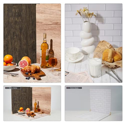 5 PCS 24X24 Inch Boards Photo Backdrop for Flat Lay, Food Photography Background, BEIYANG - color: 5 PCS Mixed Patterns 24x24