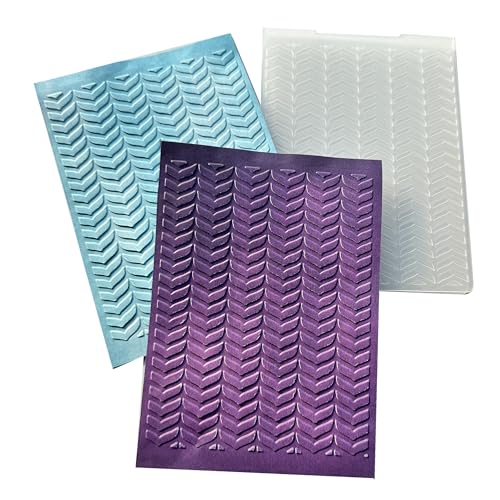 Arbuya Wheat Texture Background Plastic Embossing Folders for Card Making Mermaid Tail Scrapbooking Plastic Template Photo Album Card Paper Handmade DIY Craft Decoration Template Molds - color: Wheat Background