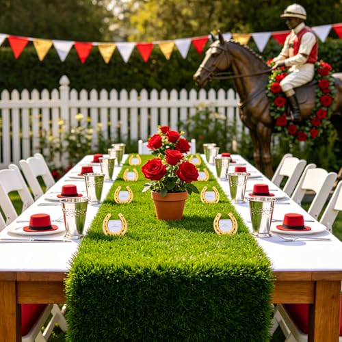 XLX TURF 8 Pack Artificial Grass Square Mats, 12"x12" Fake Grass Placemats to Match Table Runner for Golf Football Summer Party Table Centerpiece, Turf Patch for Crafts - size: 12 x 12 Inches / 8PC