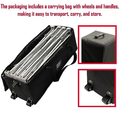 8'x10' Fabric Pop Up Display Stand with Carrying Bag for Trade Show Backdrop Booth Display Stand,Banner Pop Up Stand Exact size：118 ½"(W) x 89 ⅜" (H) x 11 ¼" (T)