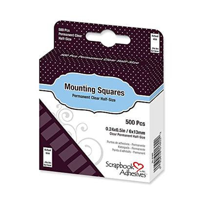 Scrapbook Adhesives by 3L Scrapbook Adhesives Mounting Squares, 500 pcs (0.24X 0.5 inch) Clear - color: Clear, size: 1 Count (Pack of 500)