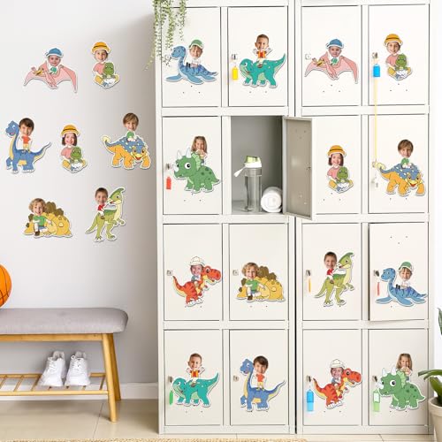 60pcs Dinosaur Theme DIY Cutouts Dinosaur Bulletin Board Decoration Set Cute Dino Jungle Paper Cut-Outs Classroom Decor for Boy Girl Classroom DIY Photo Craft Kindergarten School Wall Door Supplies - style: Dinosaur