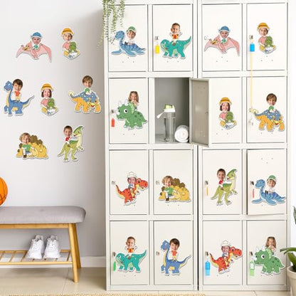 60pcs Dinosaur Theme DIY Cutouts Dinosaur Bulletin Board Decoration Set Cute Dino Jungle Paper Cut-Outs Classroom Decor for Boy Girl Classroom DIY Photo Craft Kindergarten School Wall Door Supplies - style: Dinosaur