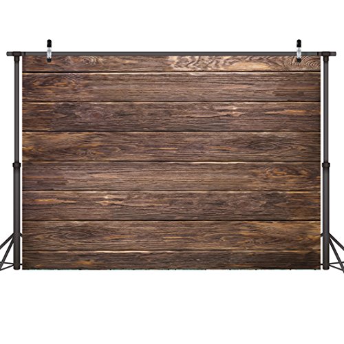 LYWYGG 10x8ft Thin Vinyl Brown Wood Backdrop Photographers Retro Wood Wall Background Cloth Seamless CP-19-1008 - size: 10X8FT