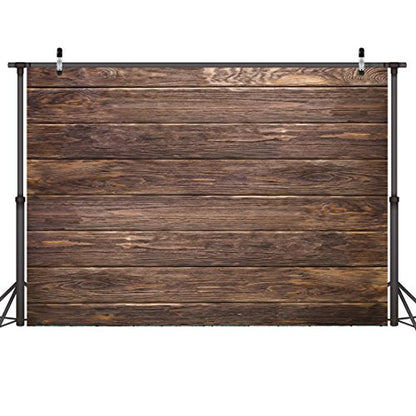 LYWYGG 15x10ft Thin Vinyl Brown Wood Backdrop Photographers Retro Wood Wall Background Cloth Seamless CP-19-1510 - size: 15x10FT