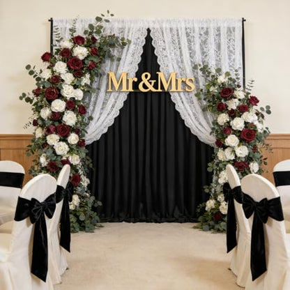 MoKoHouse 10ft x 8ft Black Backdrop Curtains Black Drape for Backdrop Halloween Thick Solid Fabric Cloth Backdrop 2 Panels 5ft x 8ft - color: Black, size: 5ft x 8ft 2 Panels