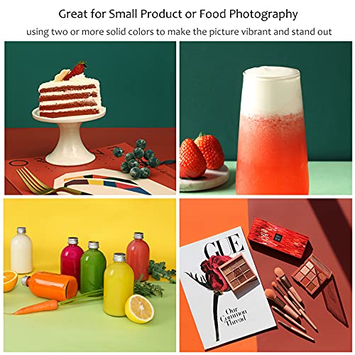 Selens 9Pcs 27x59 inch PVC Morandi Photography Background, Waterproof Tabletop Backdrop for Food Photograph Jewelry Cosmetics Makeup Small Product Props Photo Shoot
