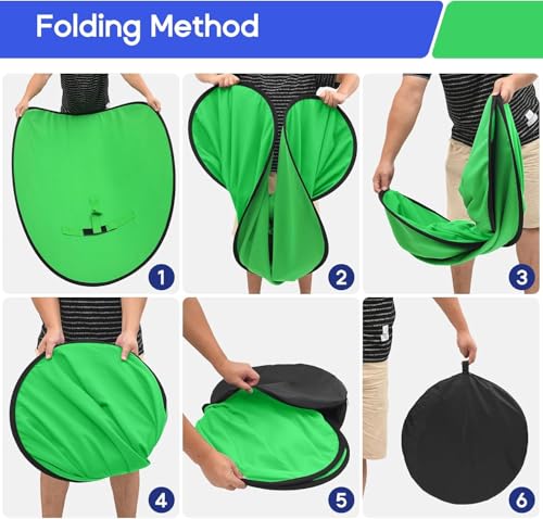 Portable Green Screen Chair, 57 in Greenscreen Backdrop with Stand Double Sided Foldable Green Background, Chroma Key, for Photography Streaming Gaming Photo Zoom Video Chats and Meeting - color: green