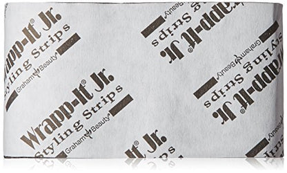 Graham Professional Beauty Wrapp-It Jr Styling Strips, Black - color: Black, size: 40 Count (Pack of 9)