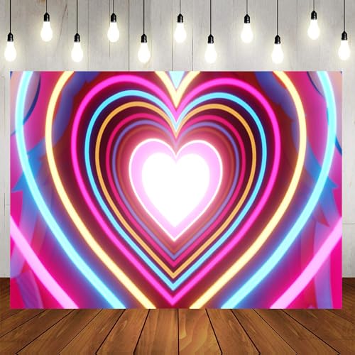 7x5ft Valentine's Day Photography Backdrop Love Heart Backdrop Mother's Day Birthday Wedding Party Banner Decor Photo Studio Props 244
