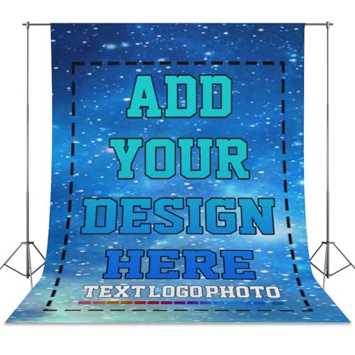 Custom Backdrop, Personalized Backdrops Photography Cloth Add Design Your Own Photo Logo Text, Customize Backdrop for Video Studio Portrait Photoshoot Parties Photography Screen Sheet 56"×118" - size: 56"×118" / 142×300CM