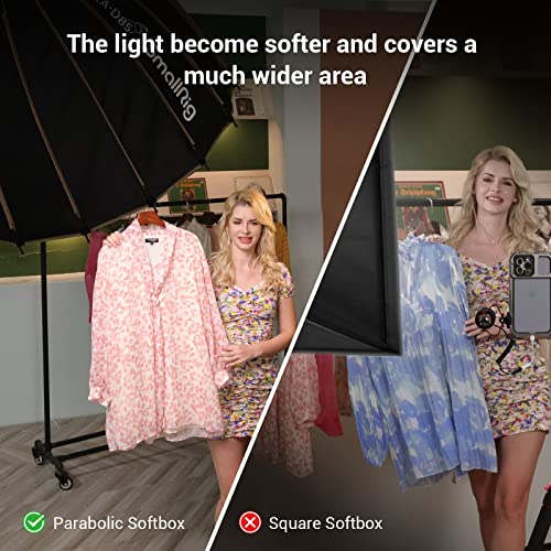 SMALLRIG Parabolic Softbox Quick Release, Parabolic Softbox, Compatible with SmallRig RC 120D/RC 120B/RC 220D/RC220B and Other Bowens Mount Light (33.5inch/85cm) - size: 85 cm - Deep