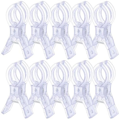 10 Pcs Large Balloon Arch Clips Transparent Clips for Balloon Arch 3.5 Inch Heavy Duty Back Drop Clips Clamps Plastic Spring Clamps for Birthday Wedding Backdrop Stand Photography Crafts Decoration