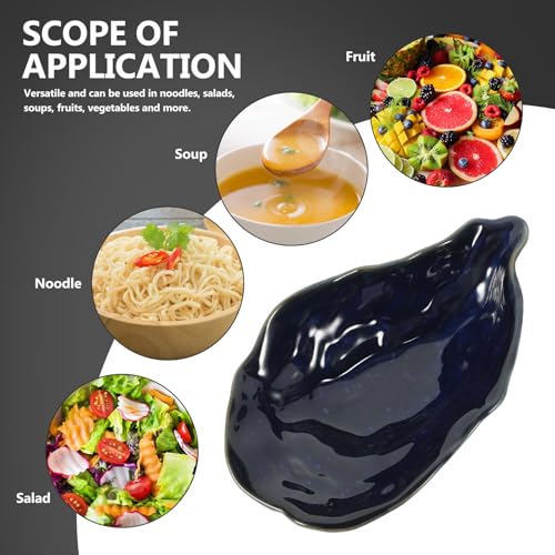 Ceramic Oyster Shell Plate 7.5" Azure Glaze Irregular Fruit Tray Salad Dessert Serving Dish for Kitchen Dining and Food Display