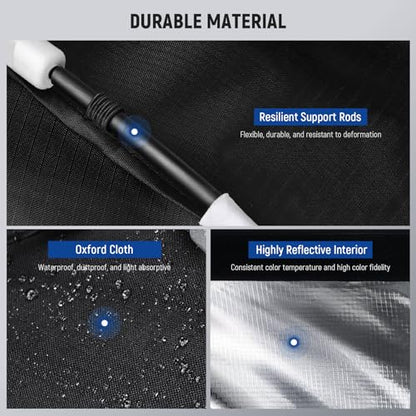 NEEWER 15.7"x15.7" Quick Setup Foldable Softbox Square with Diffusers/Honeycomb Grid/Bag, Bowens Mount Compatible with Godox Aputure 120d Continuous Video Lights Q4 Studio Flash Strobes, NS15S