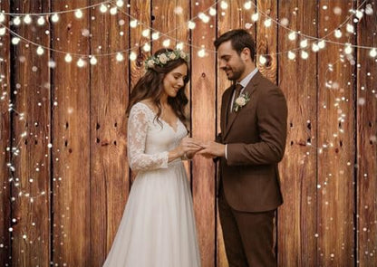 CHAIYA 8X6FT Brown Wood Backdrop Rustic Photo Backdrop Country Wooden Background Birthday Wedding Western Party Decoration Studio Props