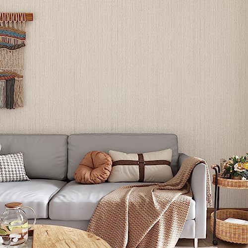 CRE8TIVE Cream White Grasscloth Peel and Stick Wallpaper White Grasscloth Contact Paper Self Adhesive Linen Fabric Wallpaper Removable Grass Cloth Vinyl Roll for Bedroom Bathroom 12"x354" - color: Cream White, size: 12" x 354"