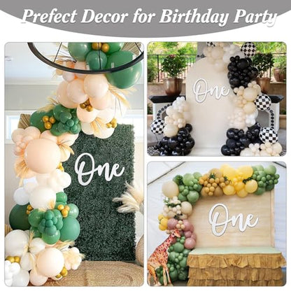 Wooden One Sign for First Birthday Decorations, Wooden Cutout White Letter One Photo Prop for 1st Birthday Party Banner Wall Décor Backdrop