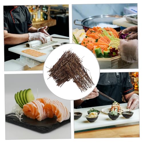 UKCOCO 6pcs Japanese Sushi Fence Serving Plates Rustic Sashimi Tray Decor for Food Photography Lightweight Sushi Decor for Tabletop Display