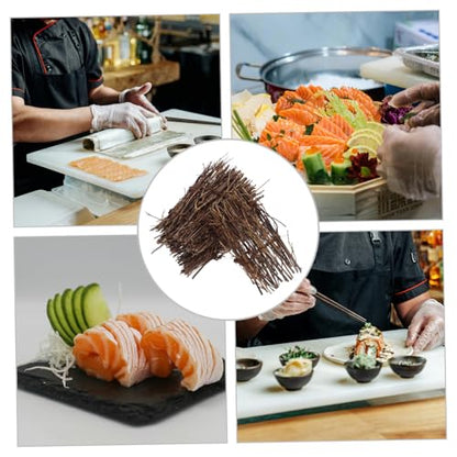UKCOCO 6pcs Japanese Sushi Fence Serving Plates Rustic Sashimi Tray Decor for Food Photography Lightweight Sushi Decor for Tabletop Display