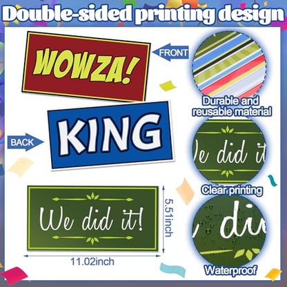 AceOrbit 64 Designs Funny Photo Booth Prop for All Occasion Double Sided 11x5.5'' Photobooth Props Sign Decor DIY Waterproof Selfie Sign for Wedding Graduate Birthday Party Supplies(Classic Style) - style: Classic Style