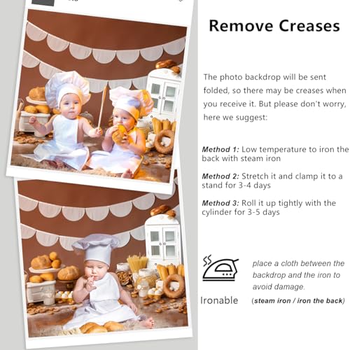 YongFoto Bakery Baking Table Backdrop 7x5ft Bread Donut Biscuit White Cabinet Photography Background Boy Girl Cake Smash Birthday Baby Shower Party Banner Portrait Photoshoot Wallpaper Studio Props - size: 7x5ft