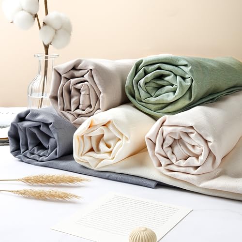 Tablecloths 60x102 Inches Textured Fabric,Natural Water Resistant Spill Proof Table Cloth Washable Small Card Folding Table Covers for Dining, Wedding and Parties，Sage Green - color: Sage Green, size: 60" x 102" (Rectangular)