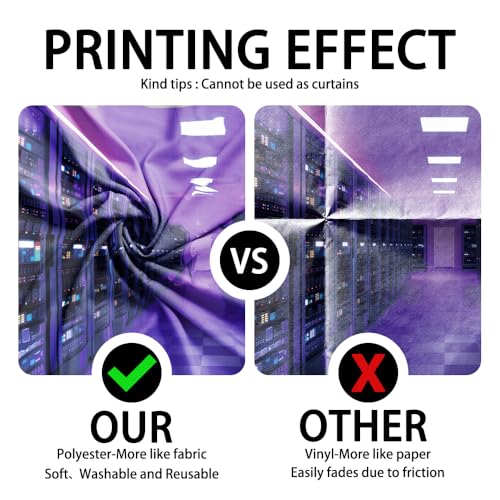 7x5FT Purple Neon Data Center Photography Backdrop Punk Futuristic Server Room Tech Theme Photo Booth Background Gaming IT Event Party Banner Decor Studio Props Supplies