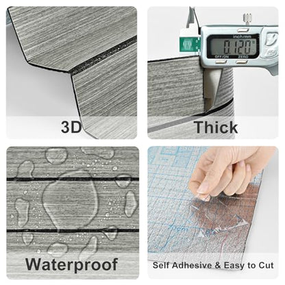3D Acoustic Wood Wall Panels Light Grey Stick on Wood Panels for Walls 11.8"x196" Flexible Modern Wooden Slat Paneling Nature Wallpaper for Bedroom Living Room Cabinet Covers Liner Ceiling - size: 11.8"x196"