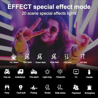 PULUZ Magnetic Handheld Light Wand, Full Color RGB Light Stick, LED Fill Light with 2000mAh Rechargeable Battery, 2500-9000K Dimmable Camera Tube Light for Studio Photography TikTok YouTube Vlog, 17cm - size: 6.7 inches
