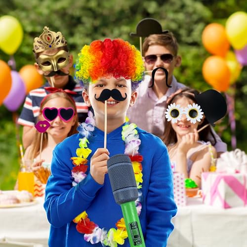 69PCS Colorful Photo Booth Props Set Novelty Funny Hats Wigs Glasses Props Sign Perfect for Graduation Birthday Bachelorette and All Occasions