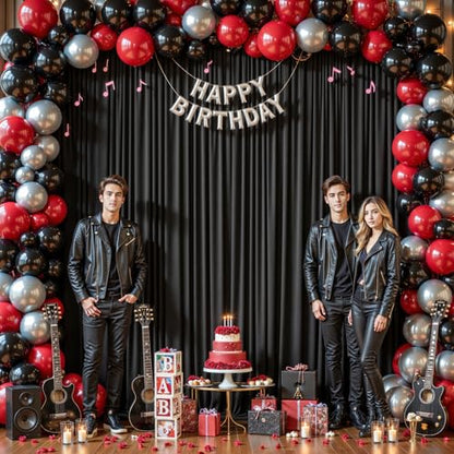 8ftx10ft Wrinkle Free Black Backdrop Curtain - 10 Feet Photography Backdrop Drapes, Silky Polyester Back Drop Cloth for Wedding Baby Shower Balloon Arch Background - color: Black, size: 8FTx10FT (W4'xH10', 2 Panels)