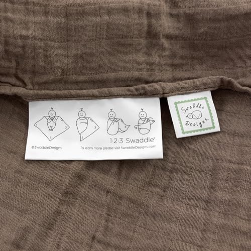 SwaddleDesigns Cotton Muslin Swaddle Blankets for Babies, Set of 4, Neutral Receiving Blankets for Newborn, Baby Registry & Gift, 46x46 inches, Wilderness - color: Wilderness