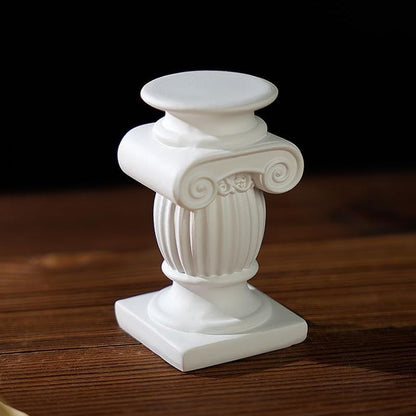 Mini Nordic Resin Roman Column, Greek Sculptural Angel Display, Photo Props, Candle Holder, Sketching Art Teaching Tools (Ionic B (White) - 8.2cm) - color: Ionic B (White) - 8.2cm