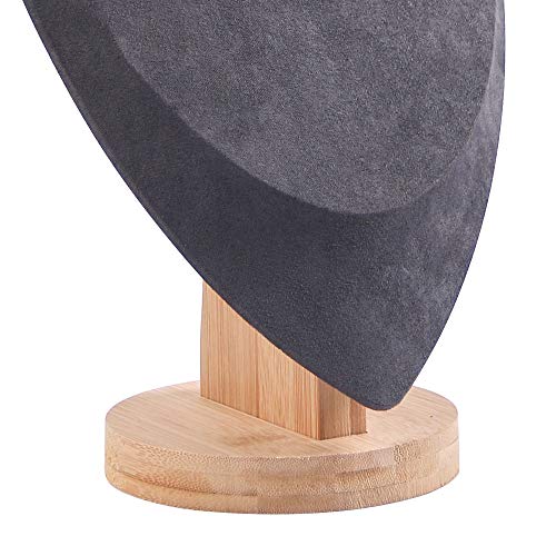 Coward Velvet Necklace Display Stand For Show Bamboo Chain Jewelry Model Bust Holder(gray velvet, 11.4") - color: Gray Velvet, size: 11.4" Hight