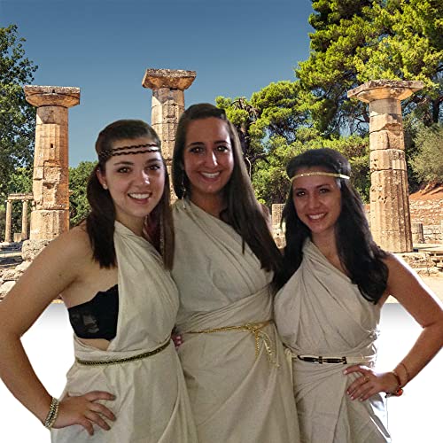 5x3ft Antique Greece Sanctuary Pillar Photography Backdrop Ancient Greek Ruins Olympia Historic Building Column Photo Background Travel Photo Booth Props NBK08021
