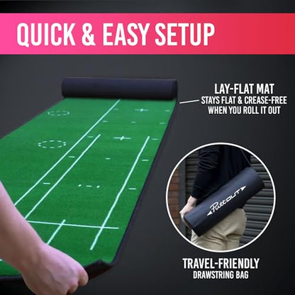 PuttOut Large Golf Putting Mat, 367cm x 67cm
