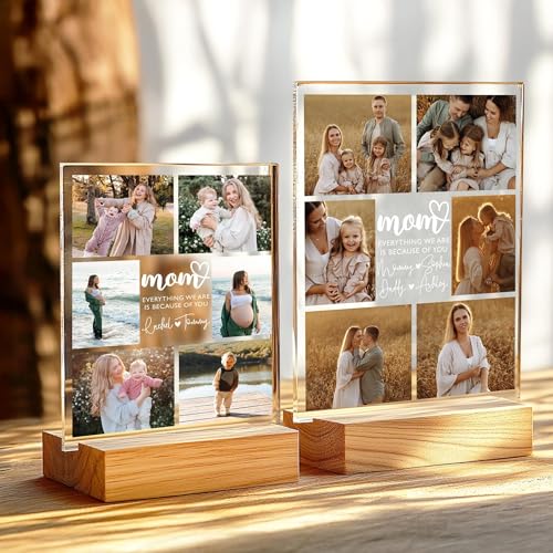 Custom Photo Mothers Day Night Light, Personalized Mom Photo Collage LED Night Light, Birthday Keepsake for Mom, Grandma Gifts, Mothers Day Gifts, Mama Gift - color: Style 5