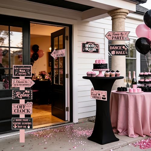 20PCS Farewell Party Decorations Signs Rose Gold Going Away Party We Will Miss You Decors Rude that You're Leaving but Ok Yard Directional Sign for Leaving Job Retirement Party Supplies Photo Booth - style: Farewell