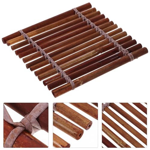 VOSAREA Japanese Bamboo Sushi Sashimi Plate Decoration Rustic Serving Dish for Sushi and Seafood Presentation for Catering and Food Photography