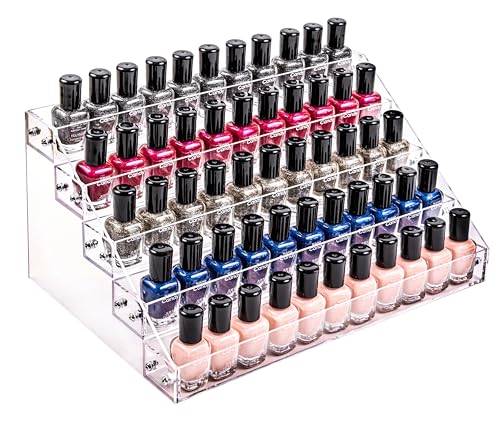 Nail Polish Organizer, 5 Layers Acrylic Display Rack, Cosmetics Storage, Unisex - style: 5 Layers