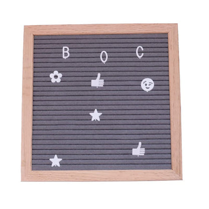 Felt Board Felt Letter Board, 10 x 10 inch Message Board Word Board Letter Board Sign Bulletin Board Letters, Pregnancy Announcements Baby Announcement Sign, Valentines Day Gifts for Her Letterboard (Gray) - color: Gray