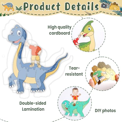 60pcs Dinosaur Theme DIY Cutouts Dinosaur Bulletin Board Decoration Set Cute Dino Jungle Paper Cut-Outs Classroom Decor for Boy Girl Classroom DIY Photo Craft Kindergarten School Wall Door Supplies - style: Dinosaur