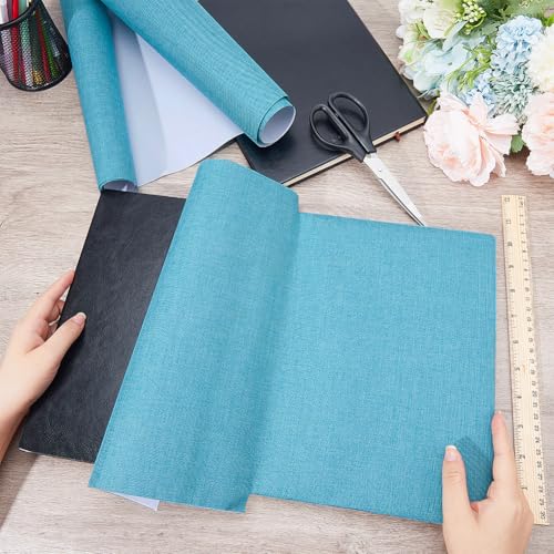 CRASPIRE 51 x 11.8inch Linen Book Cloth for Book Binding Fabric Surface Paper Backed Bookcover Books Album Scrapbooking Archival DIY Covering Protector Bookcloth Bookbinding Supplies Cadet Blue - color: Army Blue