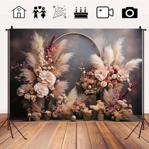 Retro Boho Flowers Window Photography Background Bohemian Room Backdrops Adult Birthday Wedding Maternity Portrait Decor Backdrop Photo Studio,8x6ft/96x72Inch - size: 8x6ft/96x72Inch